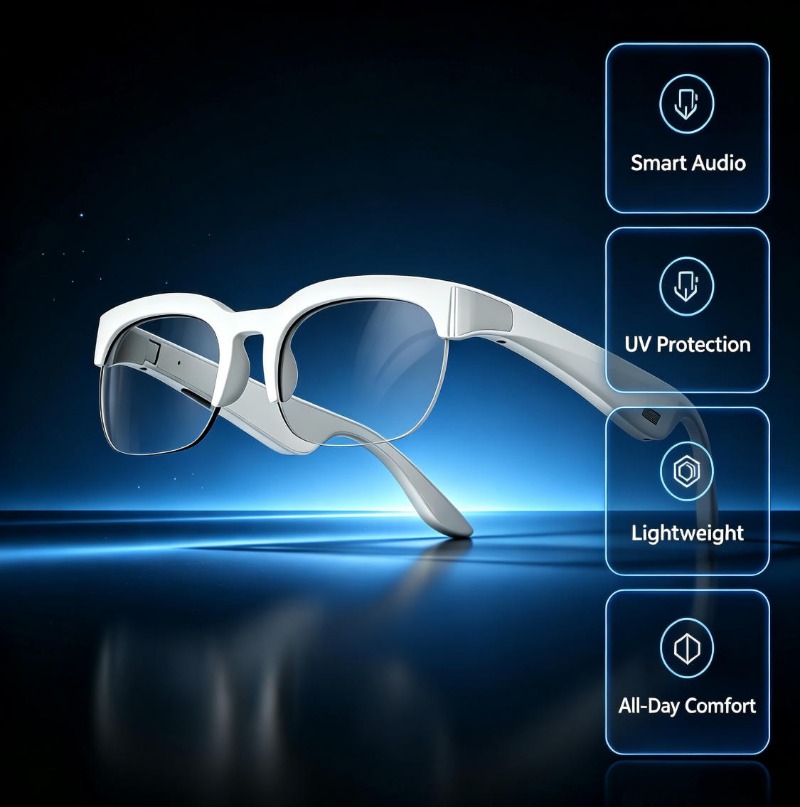 Bluetooth Headset On Ear - 2026 XG89 Real-Time AI Translator Sunglasses