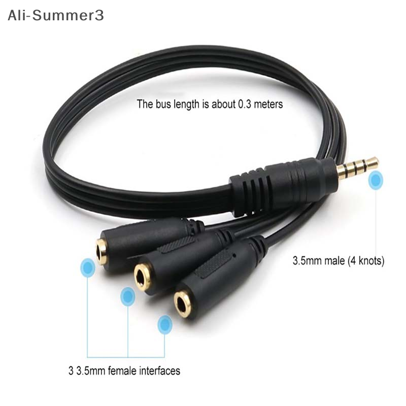 3.5mm 3 Way Port Aux Multi Hea - Earphone Splitter Jack recension och pris