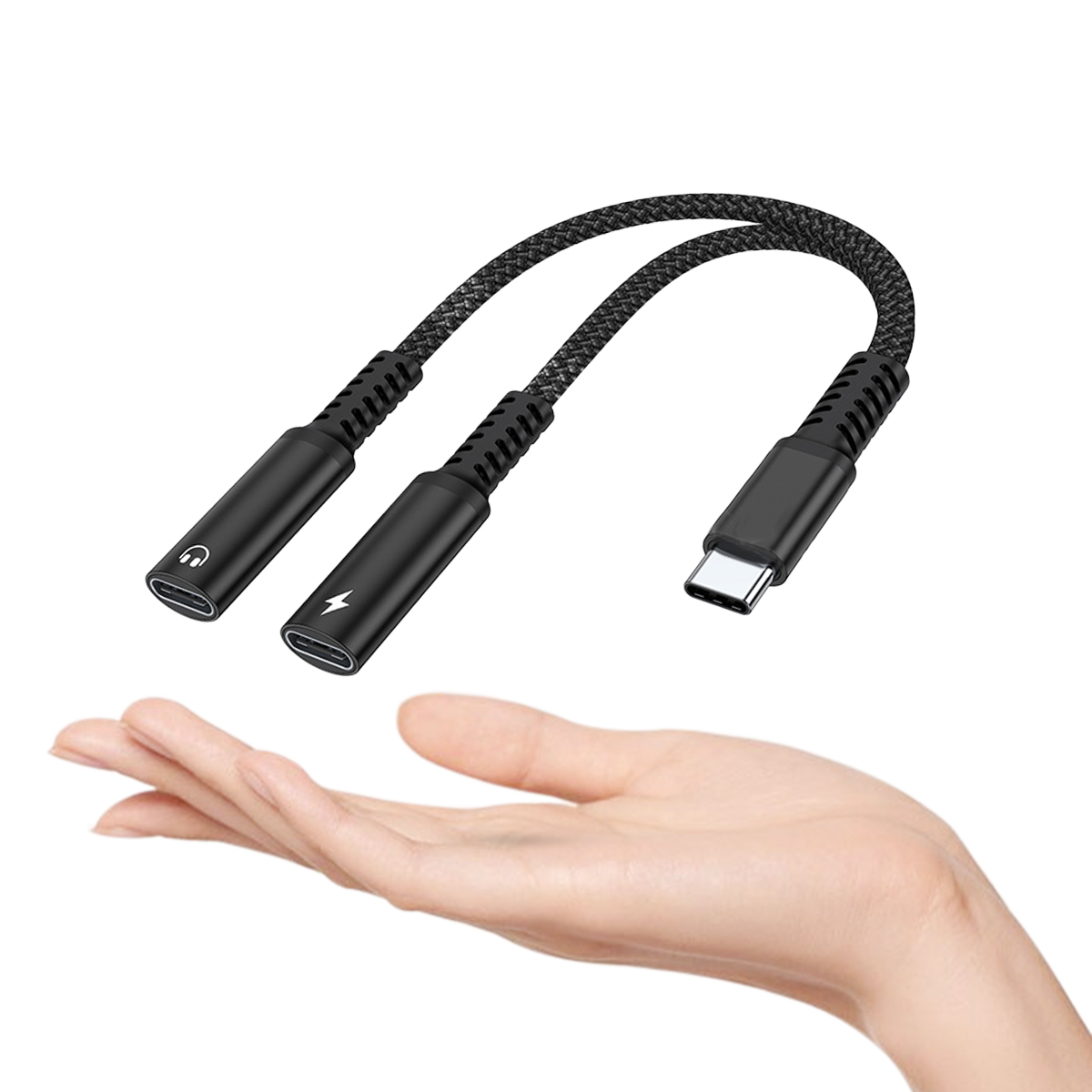 2 IN 1 USB C Splitter to Dual  - Earphone Splitter Jack recension och pris