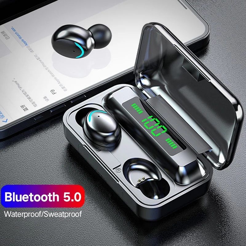 F9 Wireless Headphone TWS Blue - Wireless Earbuds Tws recension och pris