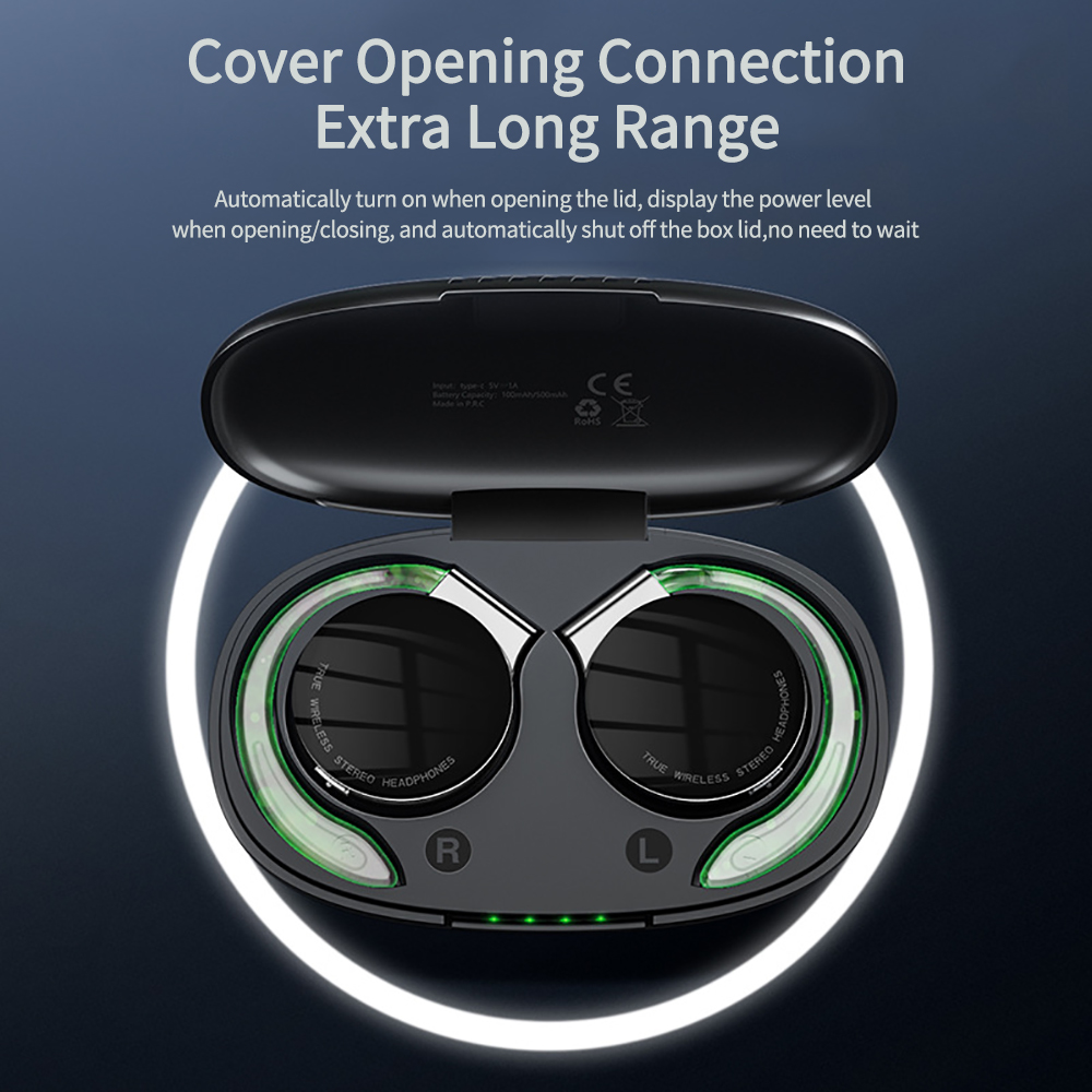 F2 TWS Earphones With Micropho - Sports Earphone Hook recension och pris