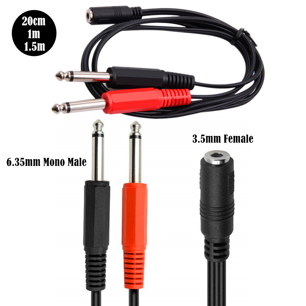 6.35 Mm Male To 2 6.35 Mm 3.5m - Audio Splitter Y recension och pris