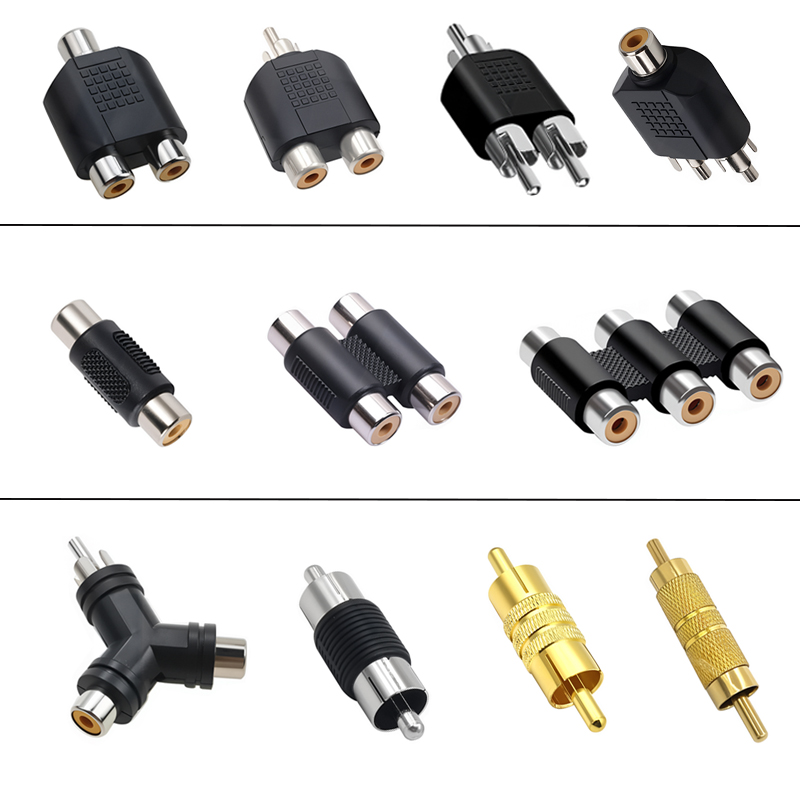 5pcs RCA Jack Female To Male P - Audio Splitter Y recension och pris