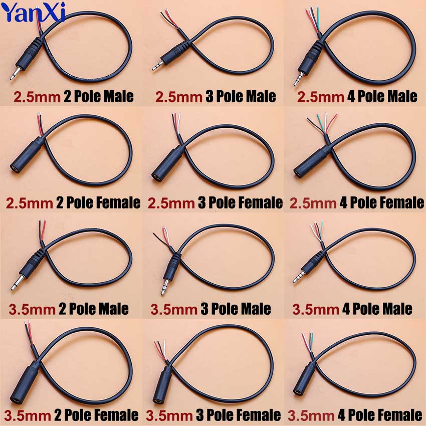 1pcs 2.5mm 3.5mm Mono Stereo A - Audiophile Headphone Wired recension och pris
