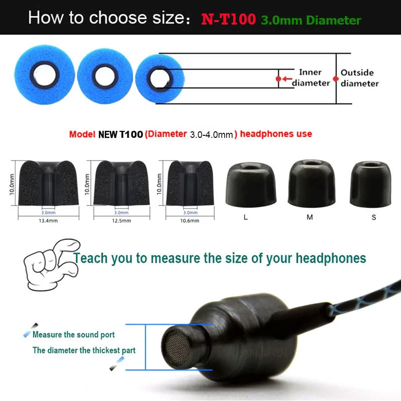 20Pairs ANJIRUI T100 Memory Fo - Earphone Foam Tip recension och pris