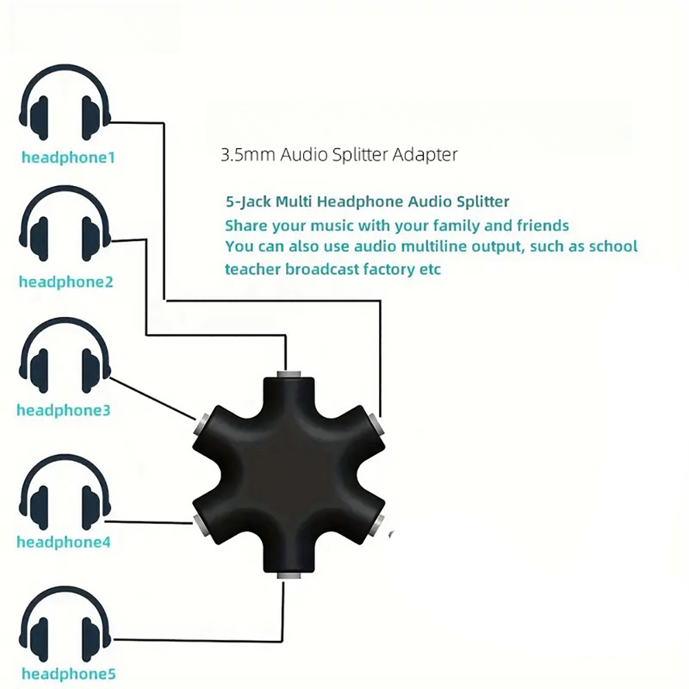 3.5mm Jack Earphone Audio Spli - Earphone Splitter Jack recension och pris