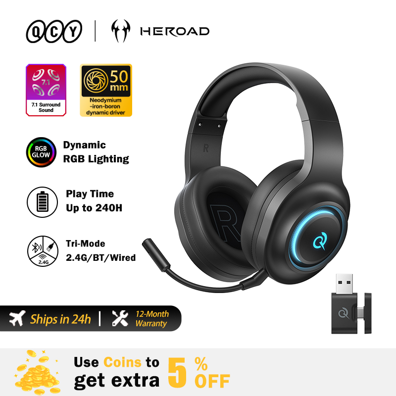 QCY Heroad V200 Gaming Headset - Gaming Headset Rgb recension och pris