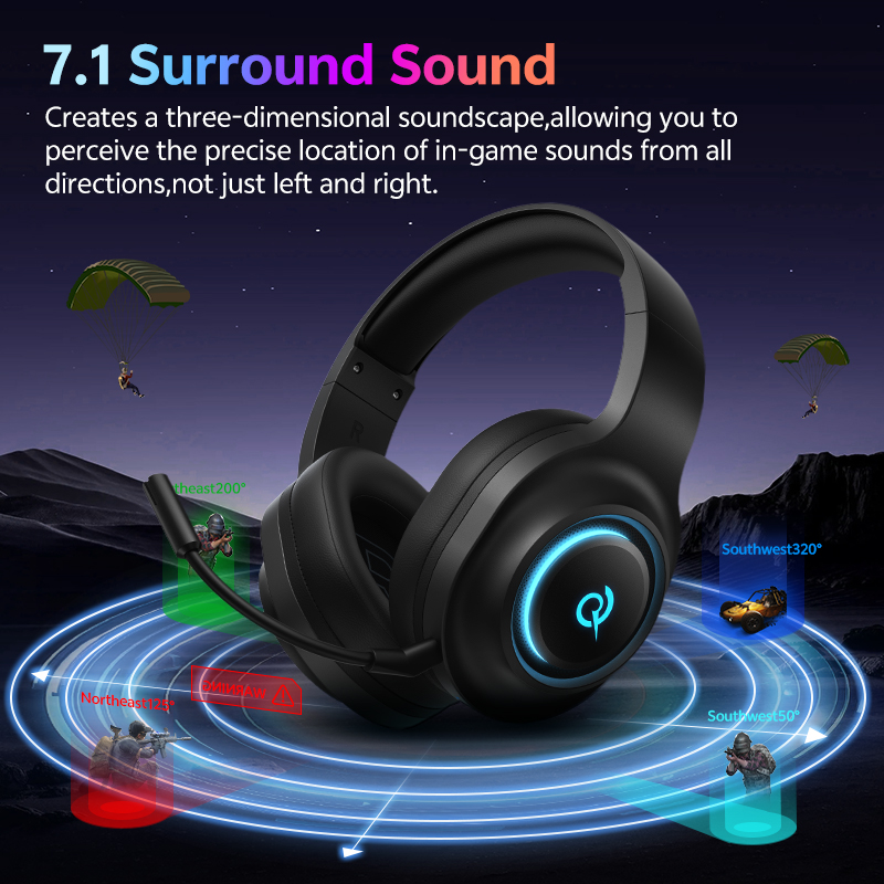 QCY Heroad V200 Gaming Headset - Gaming Headset Rgb recension och pris