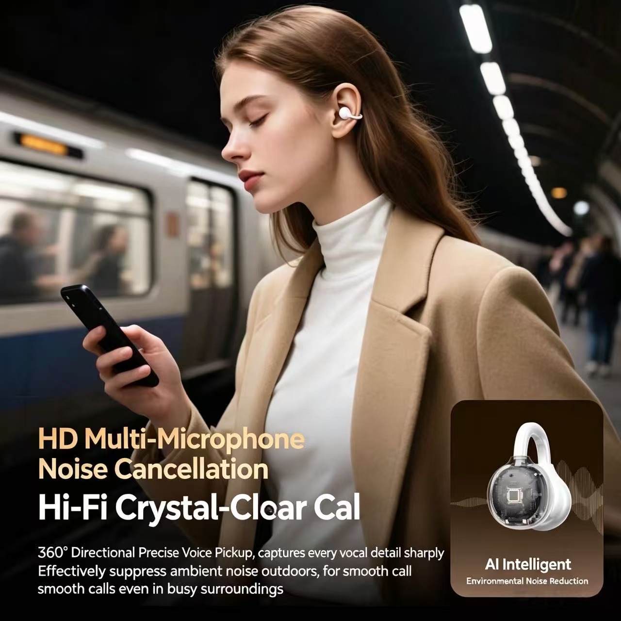 Open Ear Clip Bluetooth Headph - Sports Earphone Hook recension och pris