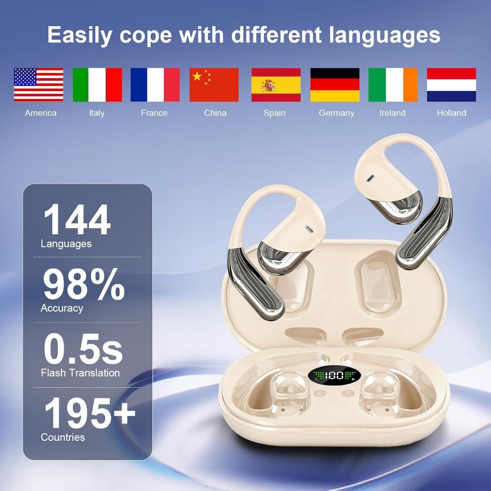 144 Language Real-time Transla - Earbuds Charging Case recension och pris