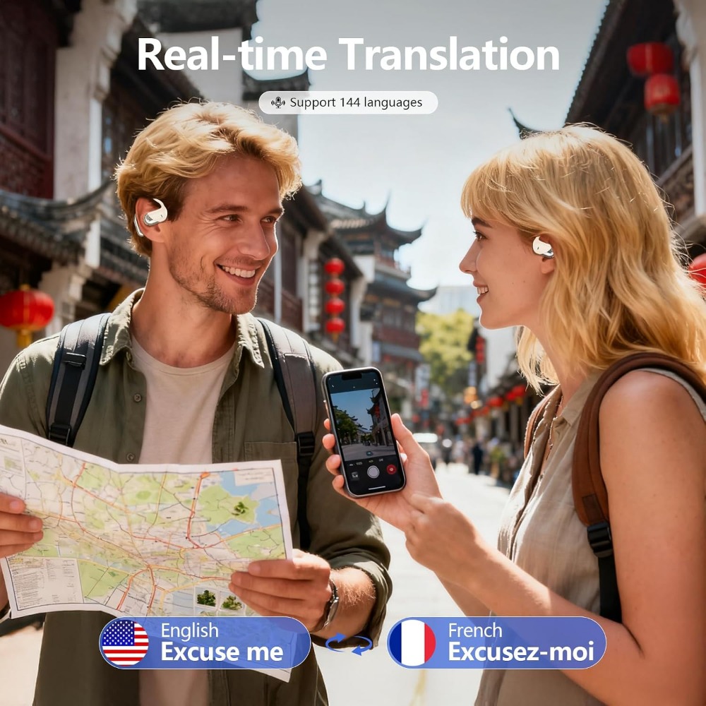 144 Language Real-time Transla - Earbuds Charging Case recension och pris