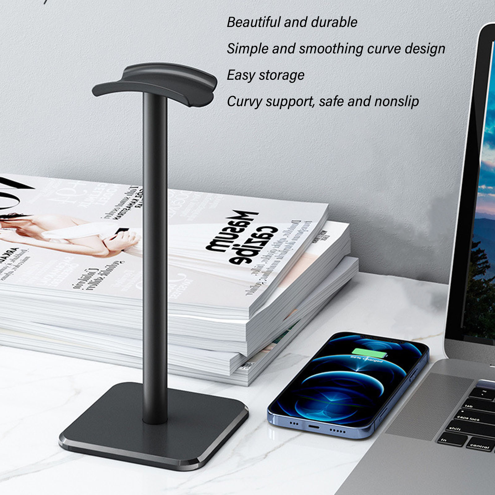 Headphone Stand Rounded Corner - Headphone Stand Desk recension och pris