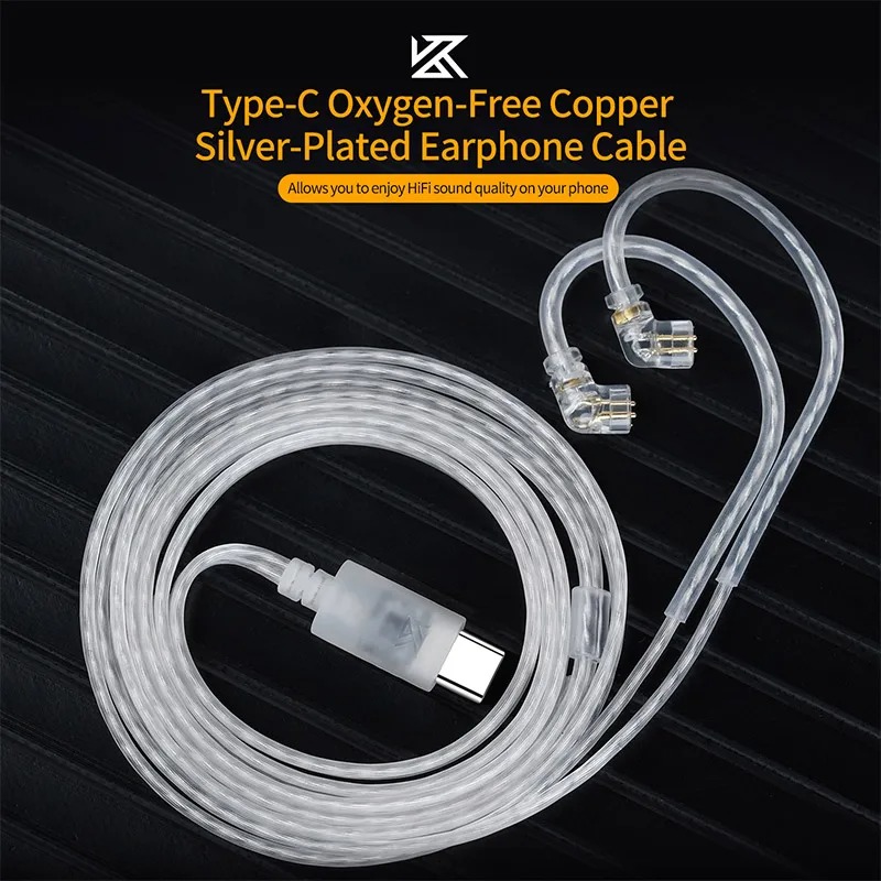 KZ Earphones Type-c 2PIN Cable - Wired Earphone Mic recension och pris