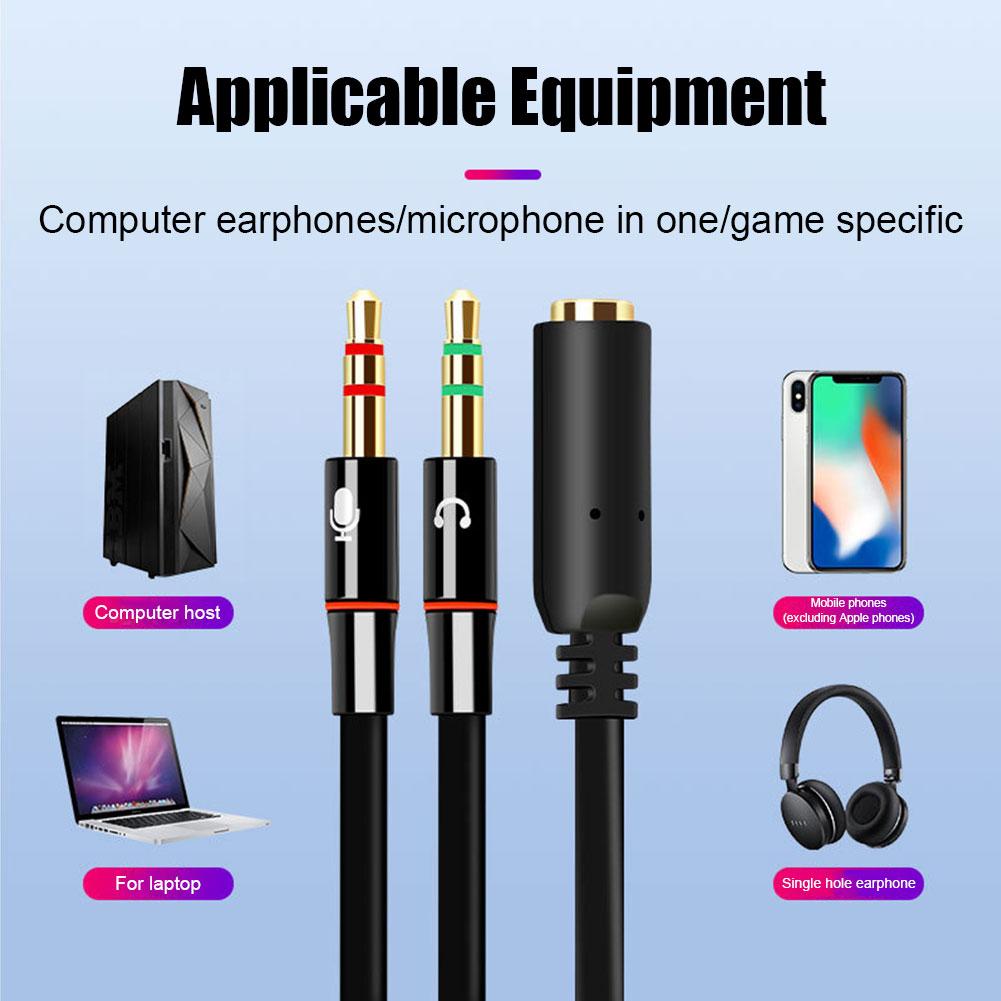 Headphone Microphone Audio Con - Audio Splitter Y recension och pris